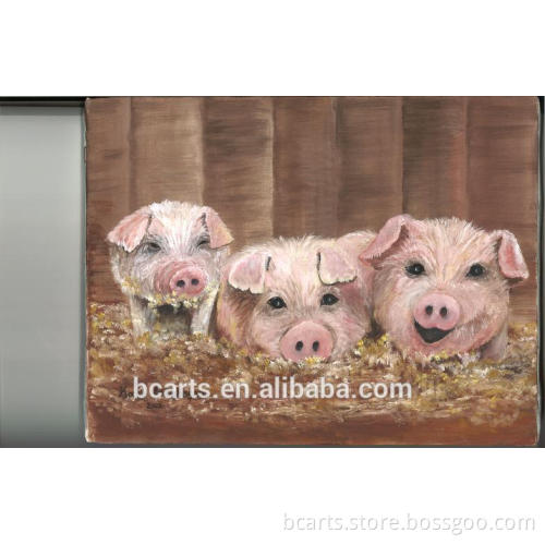 Paintings of pigs modern animal oil painting cute little pigs wall picture